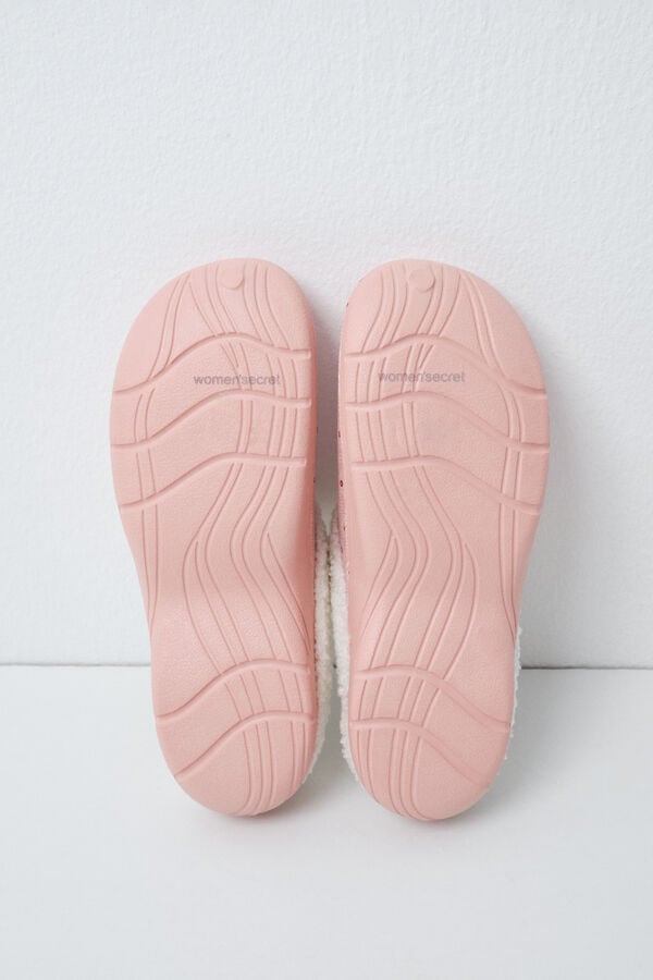 Women'secret Pantunflas zueco forrado rosa