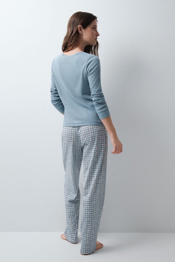 Women'secret Pijama larga de algod&oacute;n azul Miffy azul