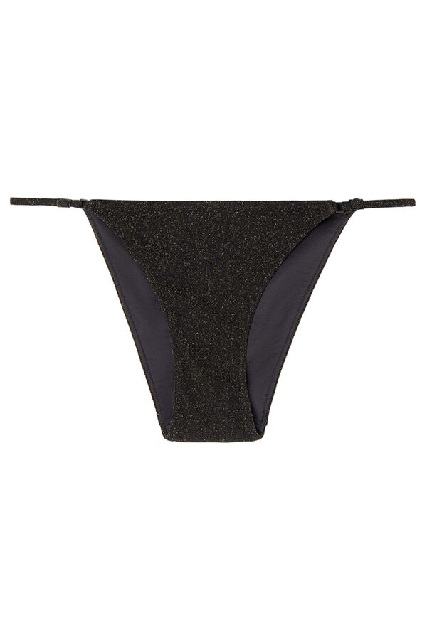 Womensecret Panty bikini clásico brillo negro negro