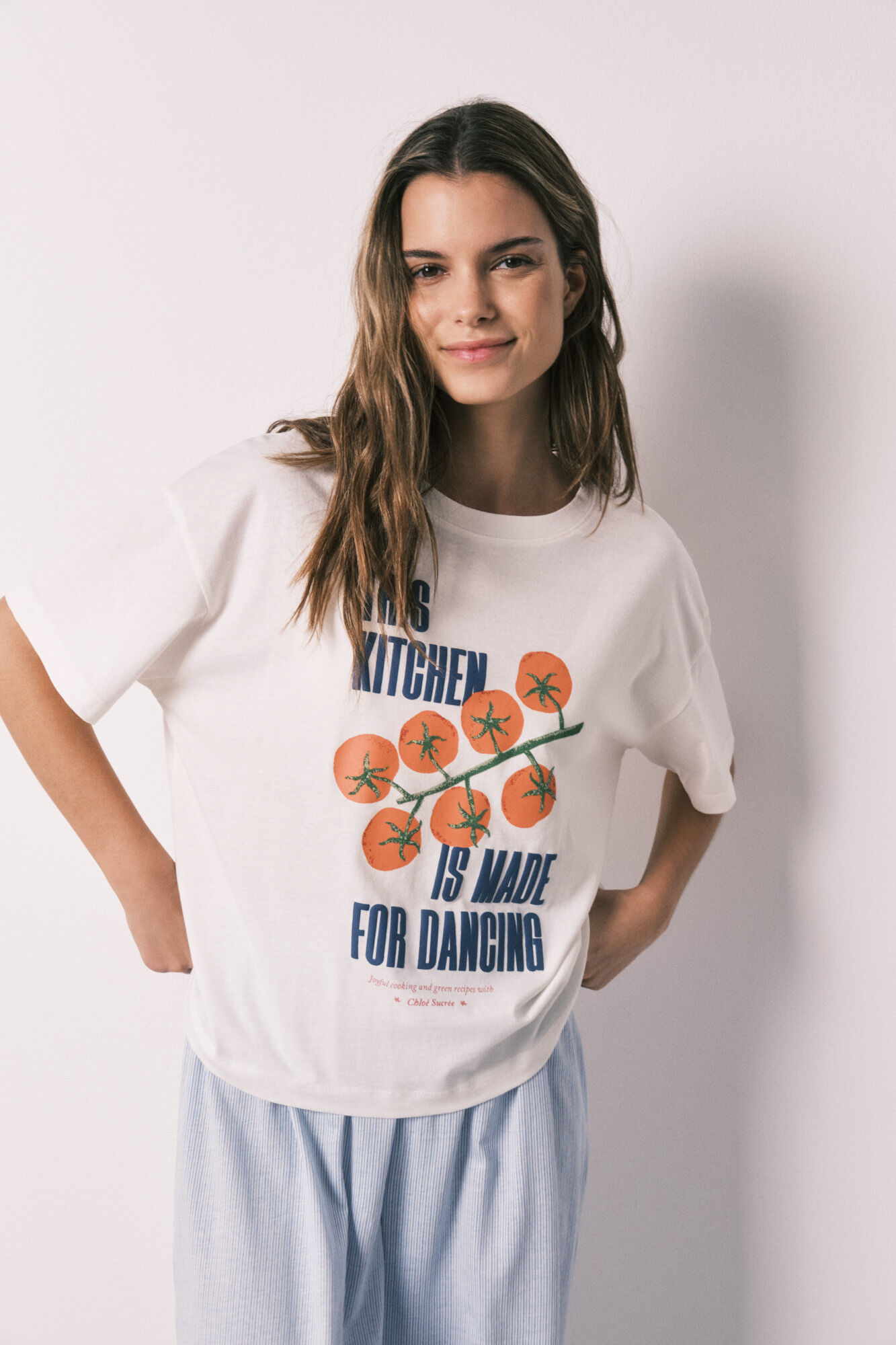 Women'secret Playera de manga corta 100% algod&oacute;n blanca