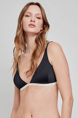 Gisela Top bikini triangular negro negro
