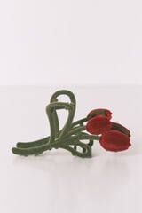 Women'secret Pinza grande de tulip&aacute;n rojo y verde verde