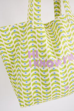 Womensecret Bolso tote estampado amarillo estampado