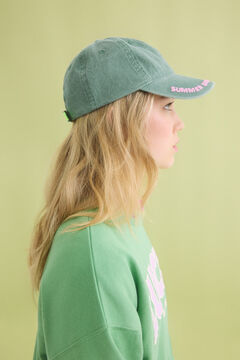Womensecret Gorra algodón ajustable verde verde
