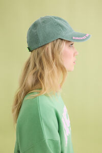 Womensecret Gorra algodón ajustable verde verde