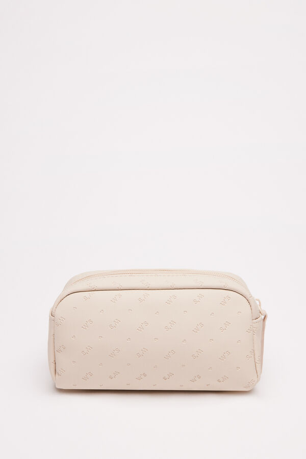 Women'secret Cosmetiquera logo beige marfil