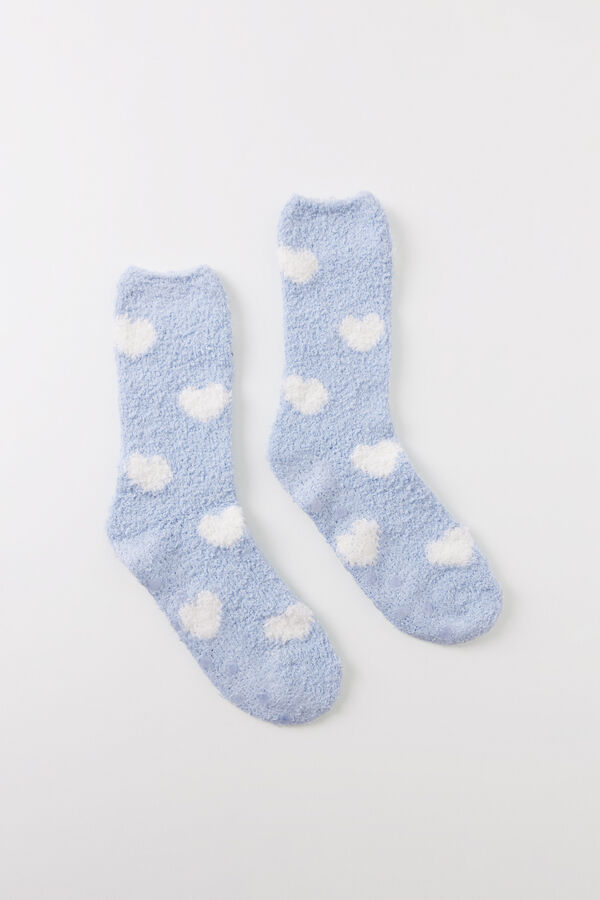 Womensecret Calcetines pelo azul corazones azul