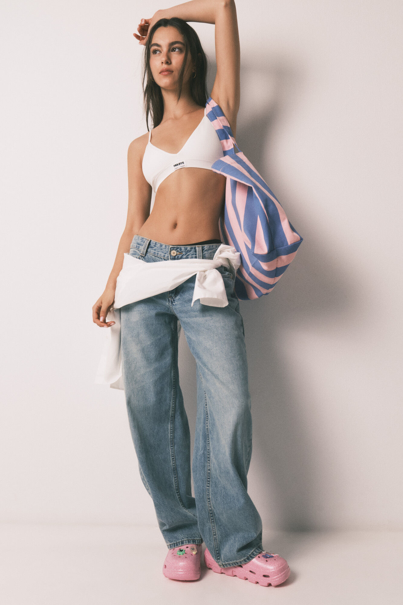 HI&BYE Brasier triangular sin costuras blanco