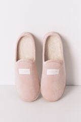Womensecret Pantuflas para casa de velour rosa rosa