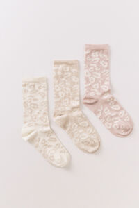 Women'secret Pack de 3 calcetines largos de leopardo 