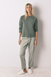 Women'secret Pijama larga con pantal&oacute;n floral