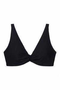 Womensecret Top de bikini con cuello halter y capacidad negra negro