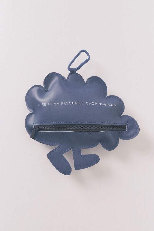 Women'secret Llavero-bolsa plegable cuadros azul Mr.Men estampado