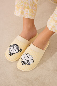 Womensecret Pantuflas para casa amarillas de la pequeña señorita Sr. Men amarillo