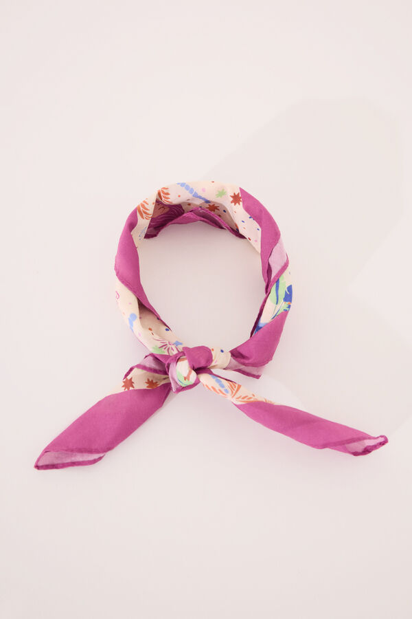 Womensecret Pañuelo con estampado de color lila estampado