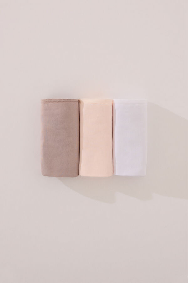 Womensecret Pack de 3 panties clásica de microfibra  blanco