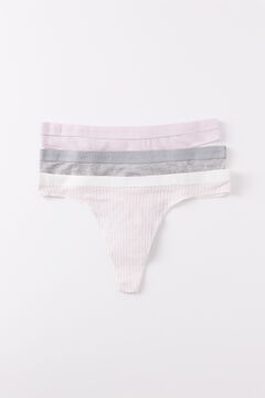 Womensecret Pack 3 tangas algodón logo estampado