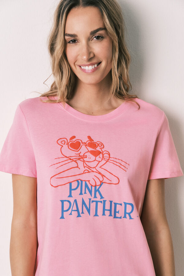 Women'secret Camis&oacute;n de algod&oacute;n Pantera Rosa rosa