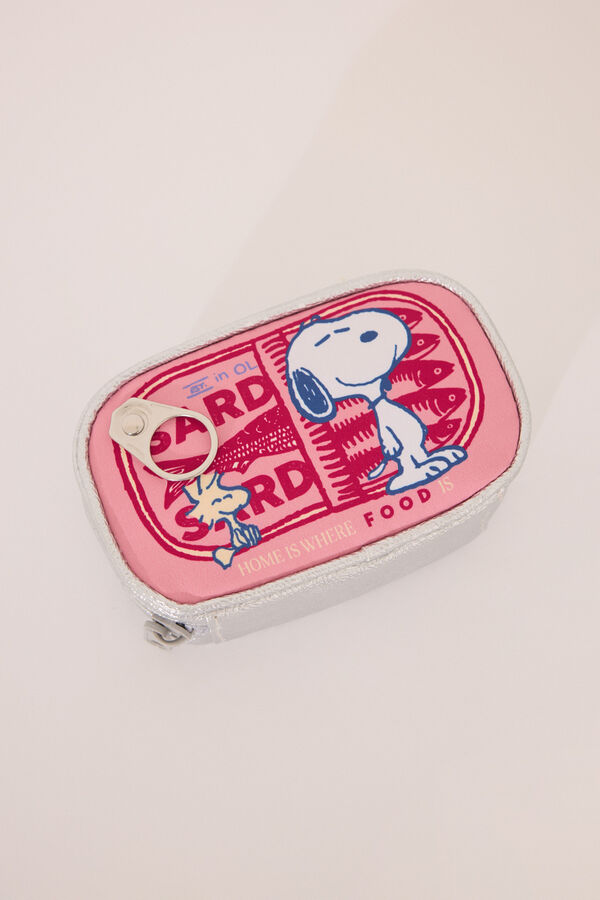 Womensecret Monedero rosa metalizado de Snoopy estampado