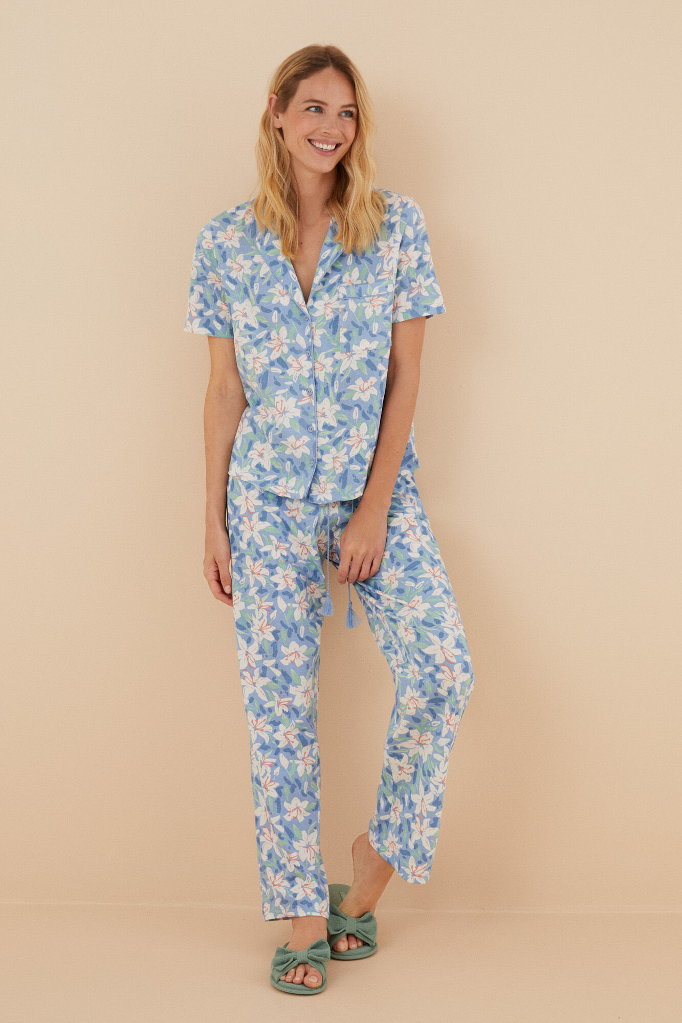 Pijama camisera estampado tropical Ropa de dormir y homewear de mujer WomenSecret MX