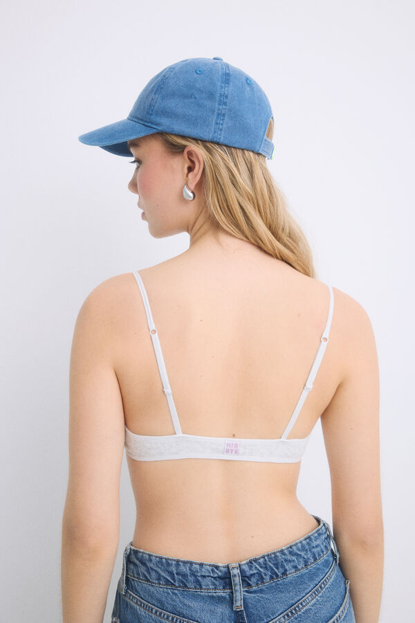 Womensecret Sujetador Seamless triangular gris copas extraíbles gris