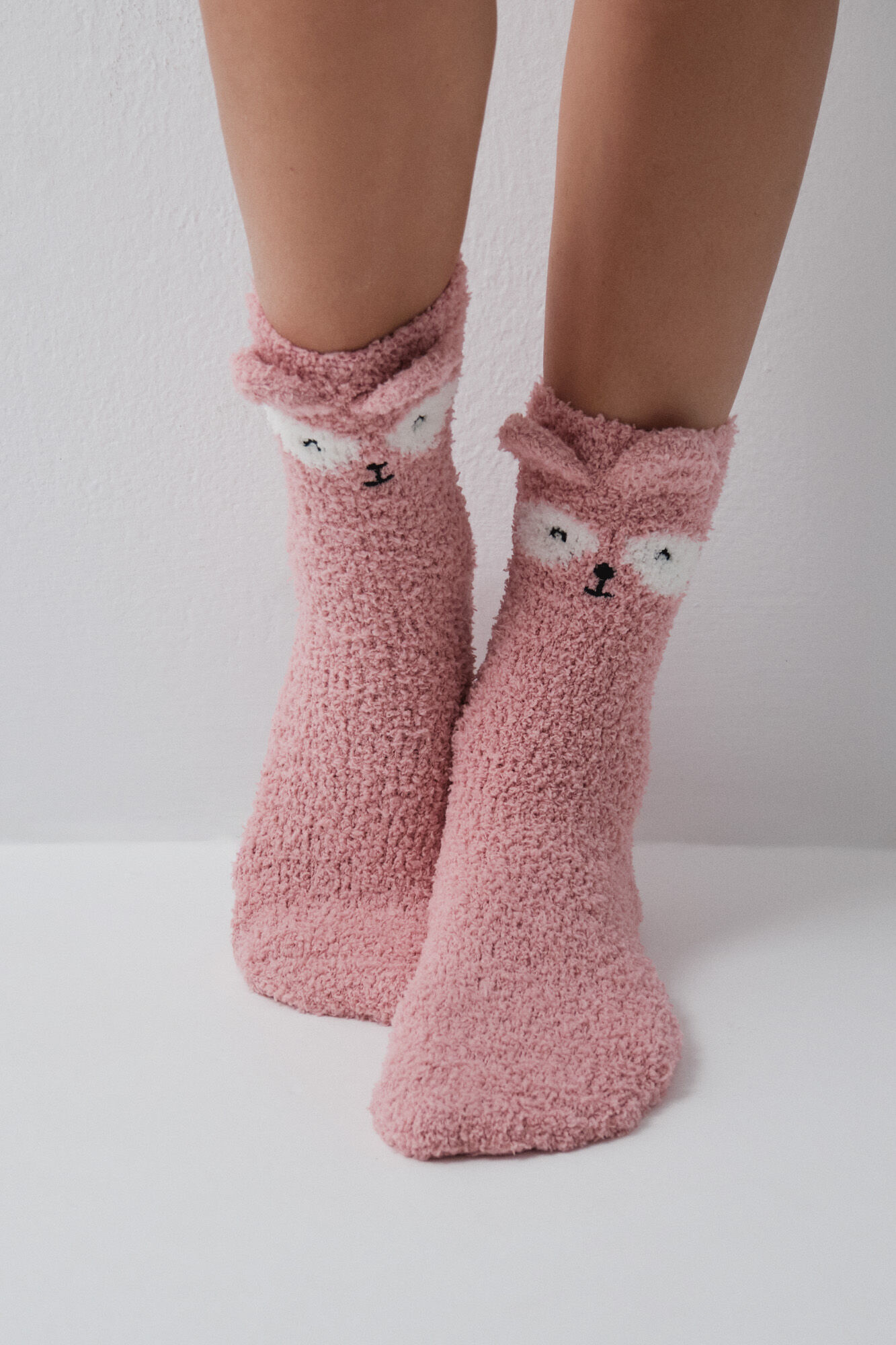 Women'secret Calcetines largos de perro rosa