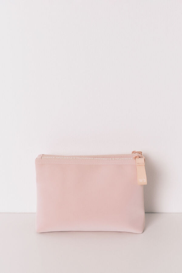 Womensecret Neceser de goma rosa mediano rosa