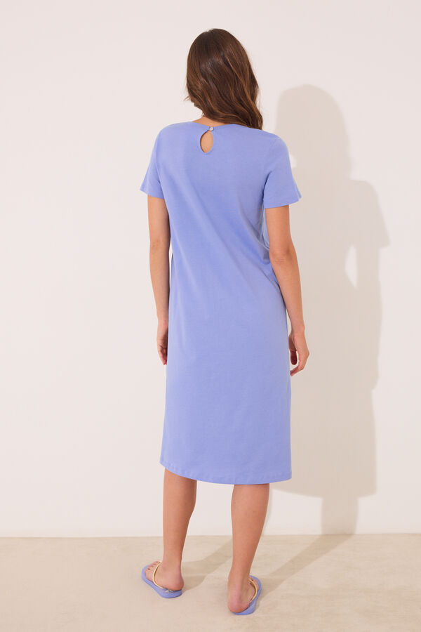 Womensecret Camisón midi de algodón de Lilo & Stitch azul
