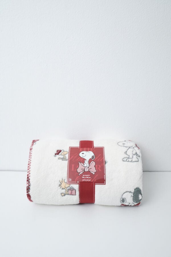 Women'secret Manta polar Snoopy navide&ntilde;o marfil