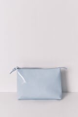 Women'secret Neceser doble mediano en piel azul gris