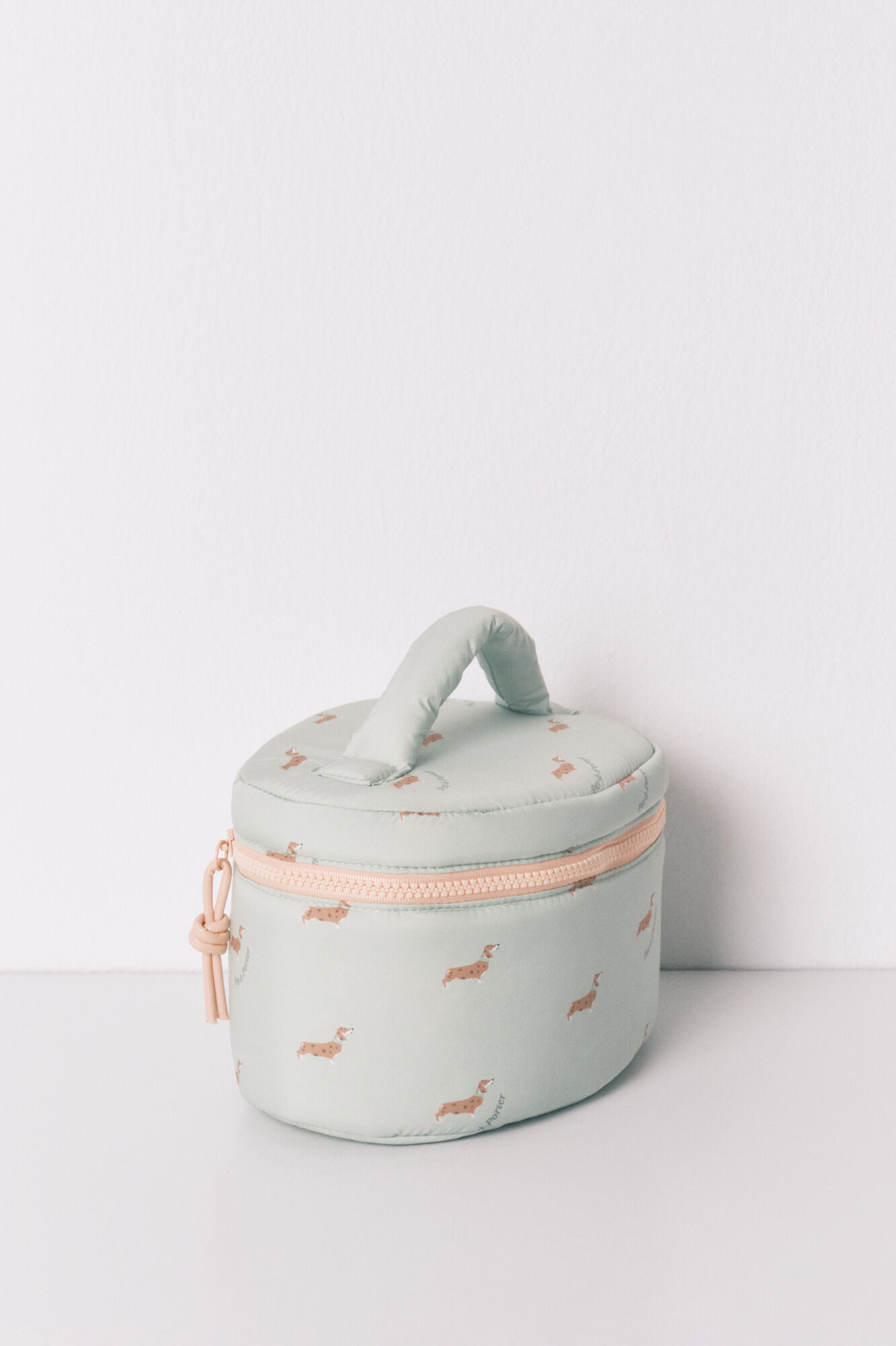 Women'secret Neceser mediano estampado de perritos verde