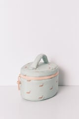 Women'secret Neceser mediano estampado de perritos verde verde