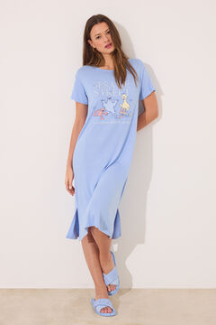 Womensecret Camisón midi de soft touch de Barrio Sésamo azul