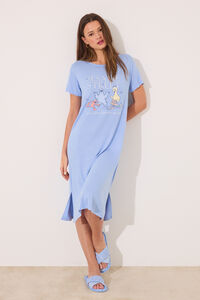 Womensecret Camisón midi de soft touch de Barrio Sésamo azul