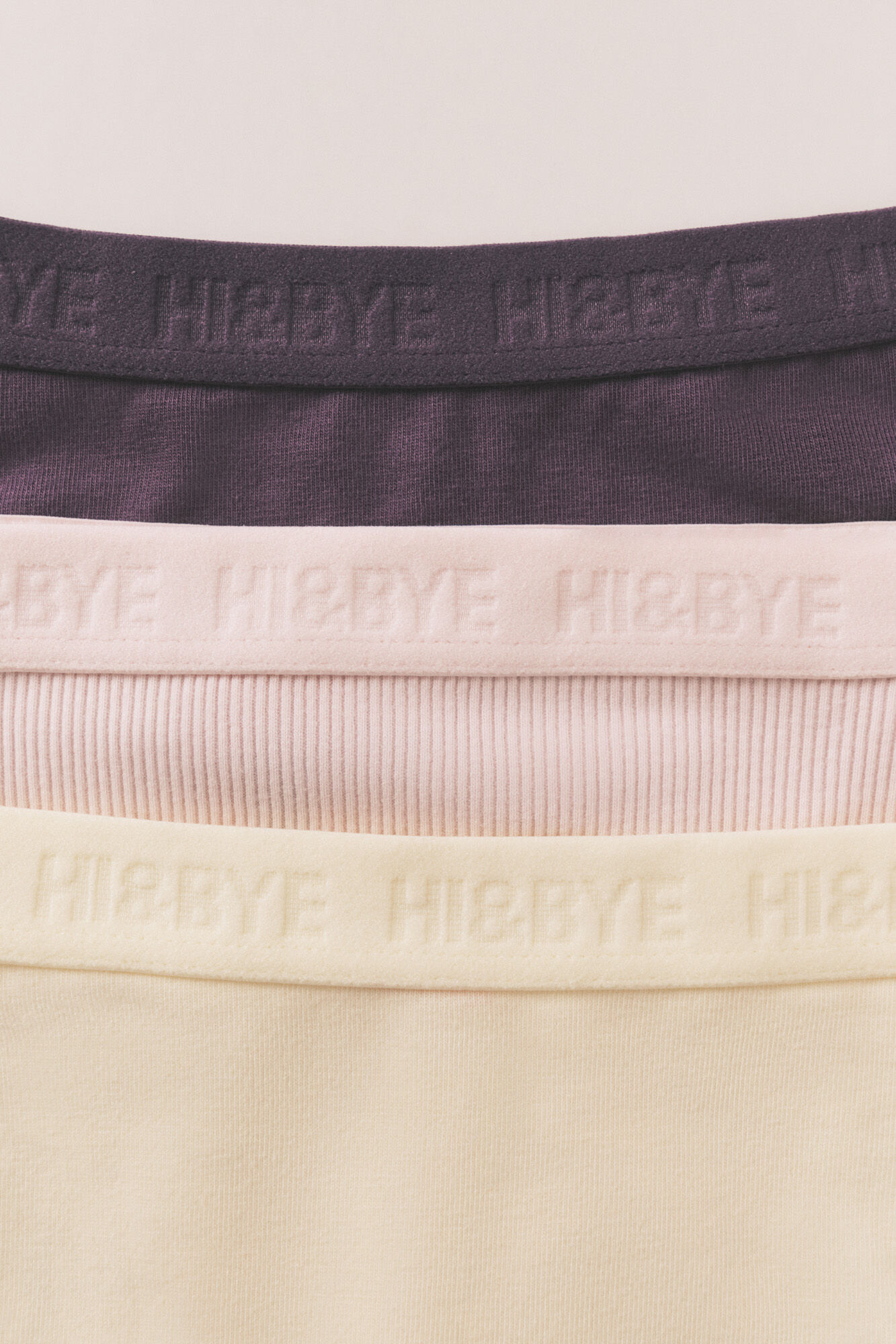 HI&BYE Pack de 3 panties cl&aacute;sicas moradas, rosas y amarillas