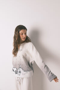 Women'secret Pijama larga de forro polar suave de Snoopy