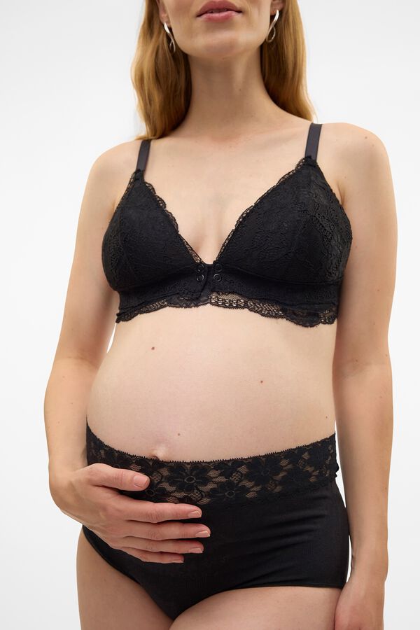 Mamalicious Brasier de encaje premam&aacute; y lactancia negro