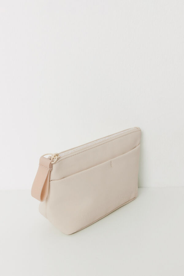 Womensecret Neceser pequeño rubber beige café