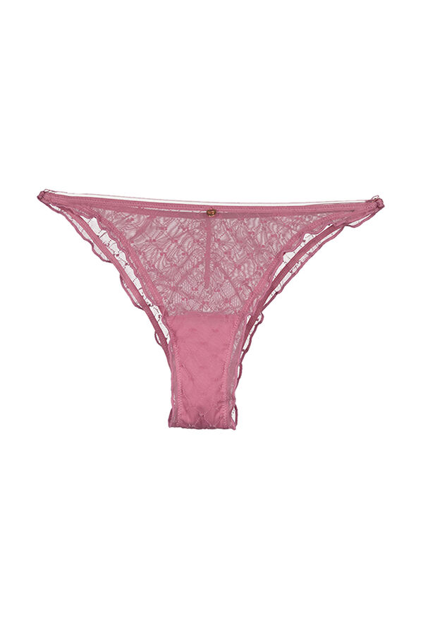 Womensecret Panty brasileño tul logo rosa rosa