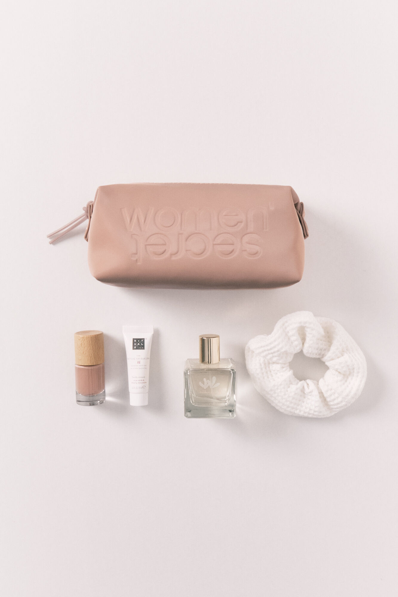 Women'secret Neceser peque&ntilde;o de goma marr&oacute;n