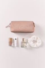 Women'secret Neceser peque&ntilde;o de goma marr&oacute;n nude