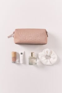 Women'secret Neceser peque&ntilde;o de goma marr&oacute;n