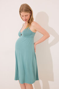Womensecret Camisón corto short de lactancia " premamá " en color verde agua verde