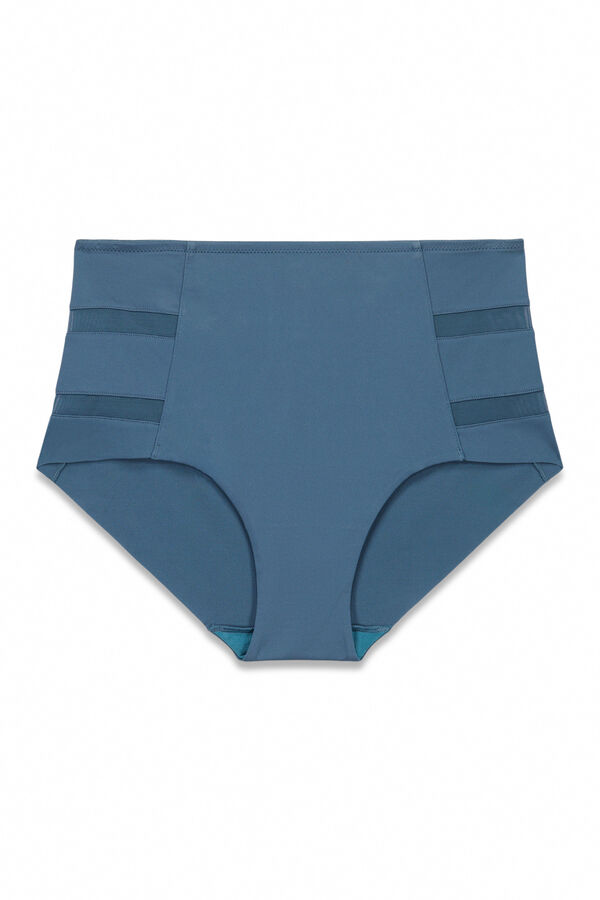 Women'secret Panty alta clásica de microfibra verde verde