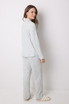 Womensecret Pijama camisera larga 100% algodón animal print  verde