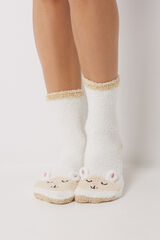 Womensecret Calcetines pelo oveja blanco