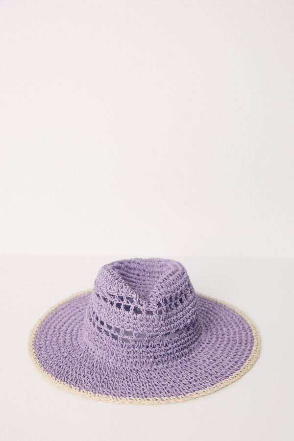 Womensecret Gorro tejido crochet lila morado/lila