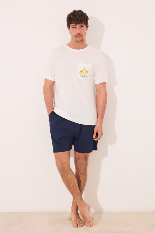 Womensecret Pijama short de algodón gris de Ms Lemonade gris