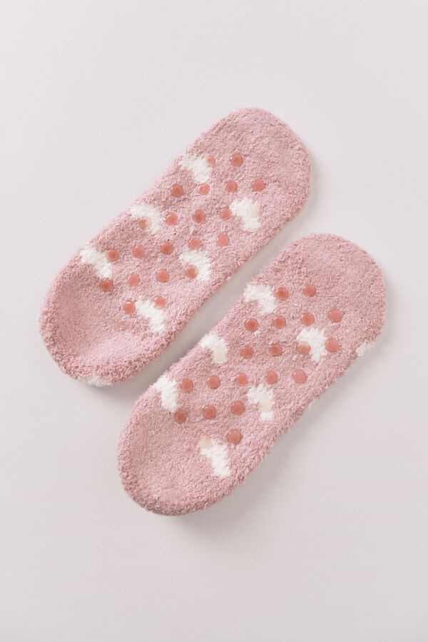 Women'secret Calcetines calcetines con forma de coraz&oacute;n rosa rosa