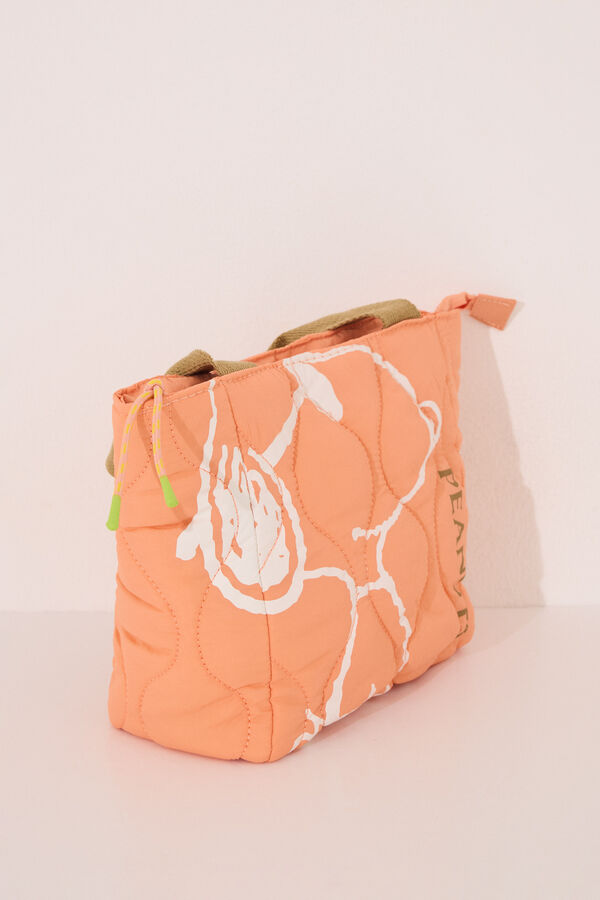 Womensecret Bolsa térmica de transporte de alimentos de nailon con relleno de Snoopy naranja